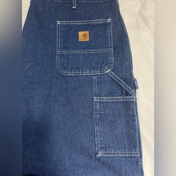Carhartt Work Dungaree Cargo Utility Construction Work Pants Size 44x30 - Picture 3 of 6